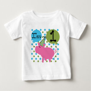 Pig I'm 1 Birthday Tshirts and Gifts