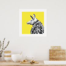 Pig in Jaguar Fur Coat (Retro Yellow)