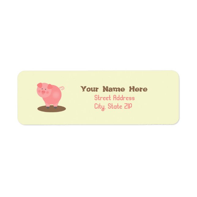 Pig In Mud Address Label (Front)
