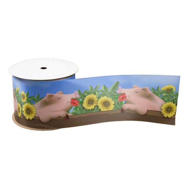 Pig in Pan Satin Ribbon (Spool)