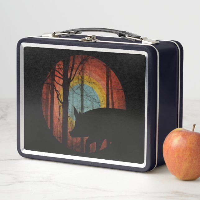 PIG IN THE WOODS FOREST METAL LUNCH BOX (In Situ)