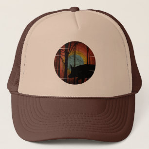 PIG IN THE WOODS FOREST TRUCKER HAT