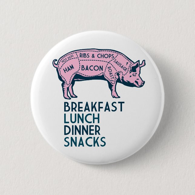 Pig, It's All Good! 2 Inch Round Button (Front)