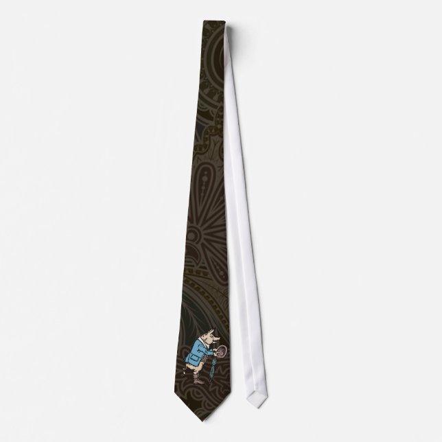 Pig Jacket Piggy Cute Formal Antique Tie (Front)