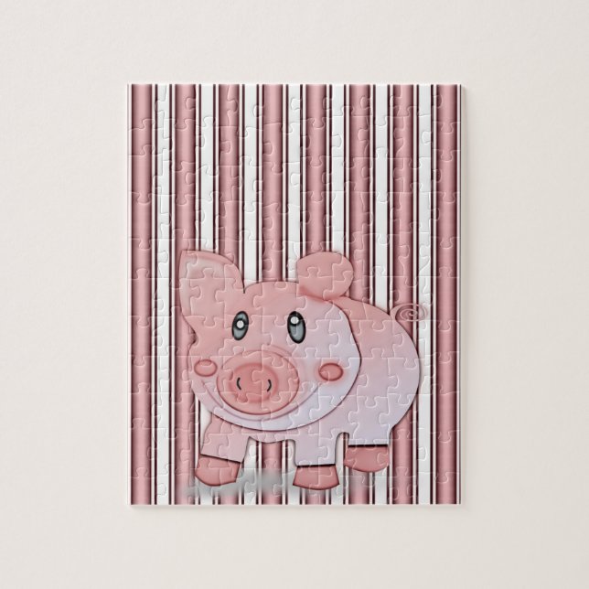 Pig Jigsaw Puzzle (Vertical)