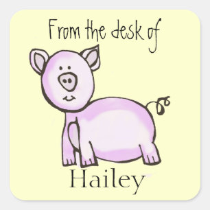 Pig kids stationery sticker