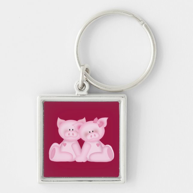 Pig Love Keychain (Front)