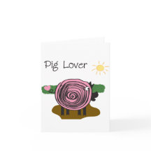 Pig Lover note card