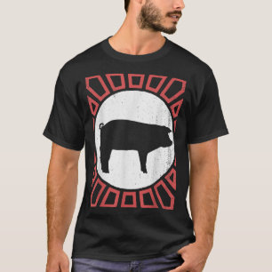 Pig Lover Vintage Retro Style Animal 4577  T-Shirt