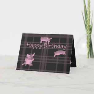 Pig lovers birthday card