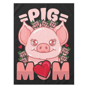 Pig Mom   Gift For Owner Pig  Mom Tablecloth