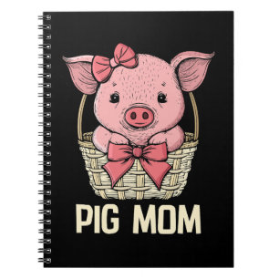 Pig Mom Pig Lover Women Pig Gift Women Cute Pig Notebook