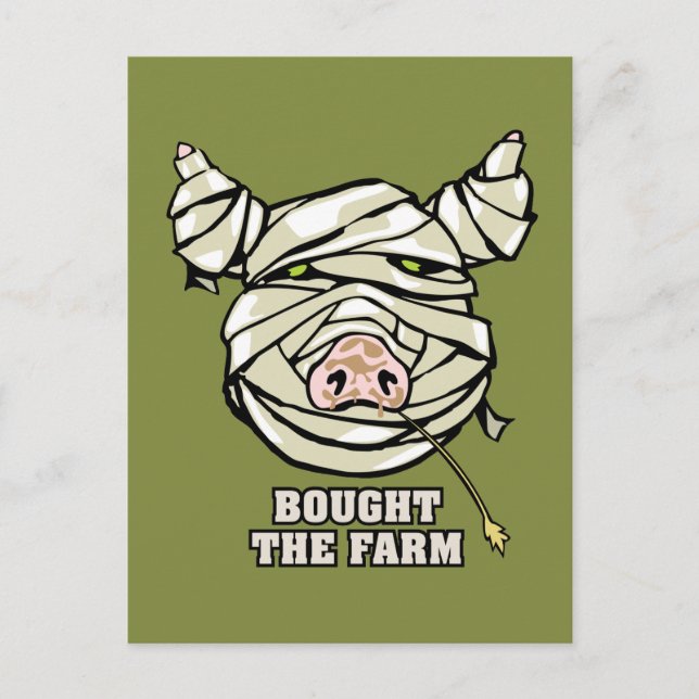 Pig Mummy Postcard (Front)