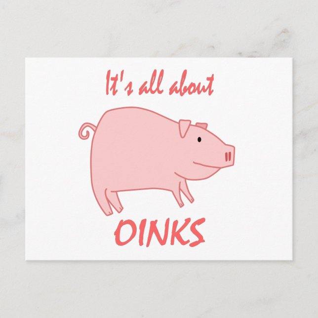 Pig Oinks Postcard (Front)