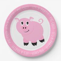 Pig Out It's A Party Cute Pink Pig Birthday Party