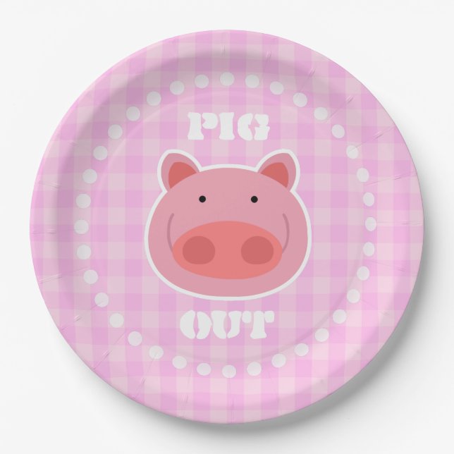 Pig Out Paper Plate (Front)