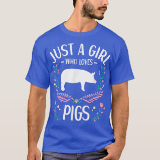 Pig Outfit For Cute Pig Lovers Apparel Women Girls T-Shirt