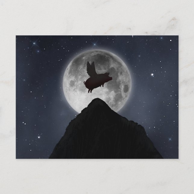 pig over mountain postcard (Front)