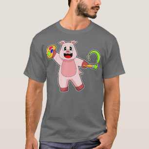Pig Painting Paint brush Colour T-Shirt