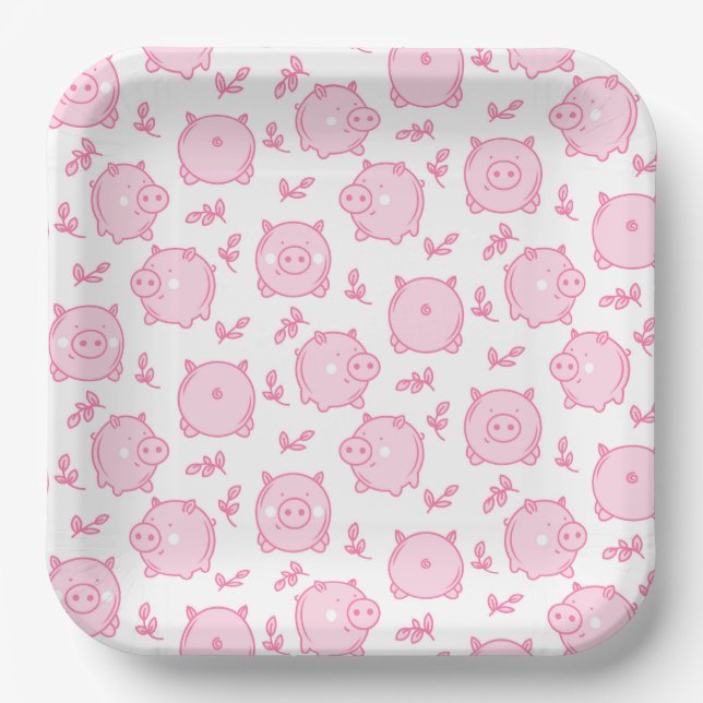 Pig  paper plate (Front)