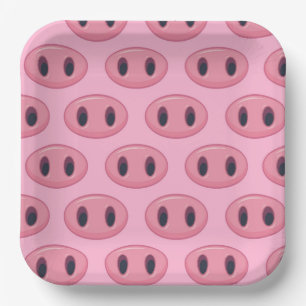 Pig Paper Plates, Barnyard Animal Party Plate