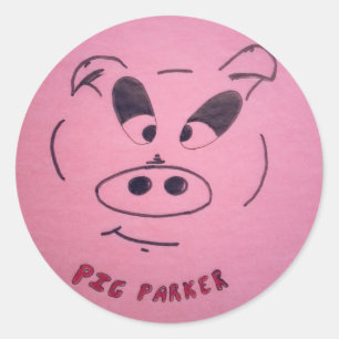 Pig Parker Stickers (Sheets of 6 or 20)