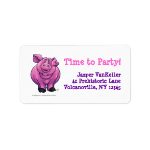 Pig Party Centre Label