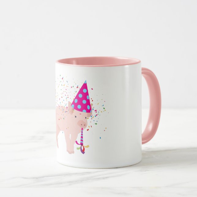 Pig Partying - Animals Having a Party Mug (Front Right)