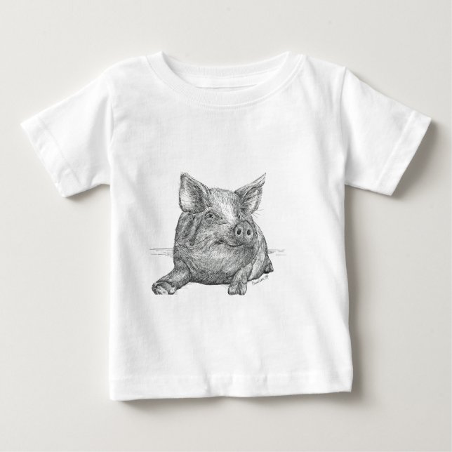 Pig Piglet Baby T-Shirt (Front)