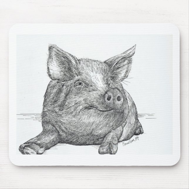 Pig Piglet Mouse Pad (Front)
