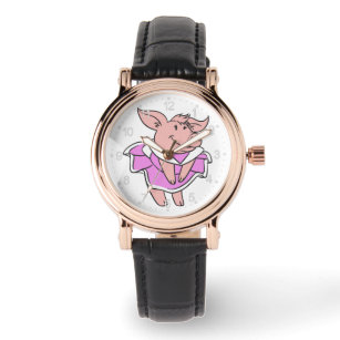 Pig  pink Dress   choose background colour Watch