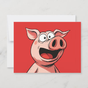 Pig Postcard