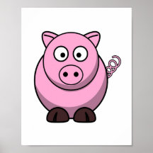 Pig Print - Cartoon Image