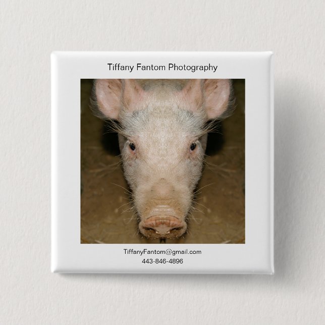 Pig Promo Piece 2 Inch Square Button (Front)