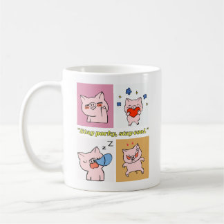 pig quote faces coffee mug