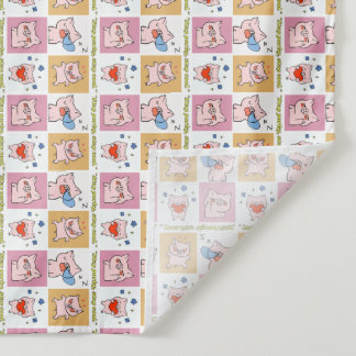 pig quote faces tapestry