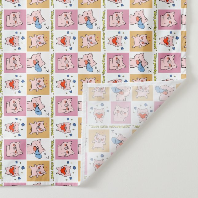 pig quote faces tapestry (Detail)