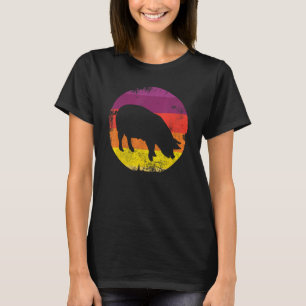 Pig Retro Vintage Sunset Pig Piggies Sow Lover Own T-Shirt