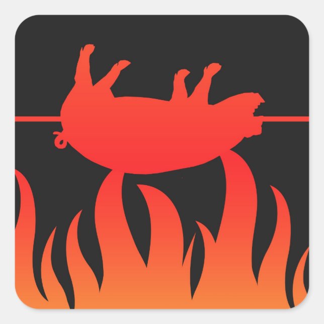 Pig Roast BBQ Sticker (Front)