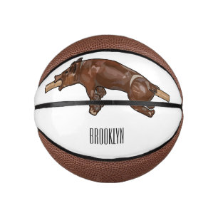 Pig roast / hog roast cartoon illustration mini basketball