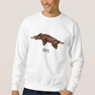 Pig roast / hog roast cartoon illustration sweatshirt