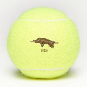 Pig roast / hog roast cartoon illustration tennis balls