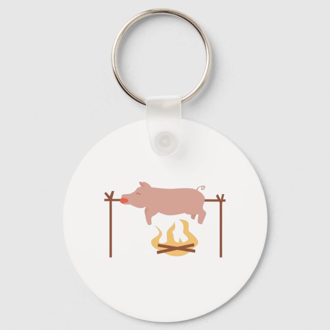 Pig Roast Keychain (Front)