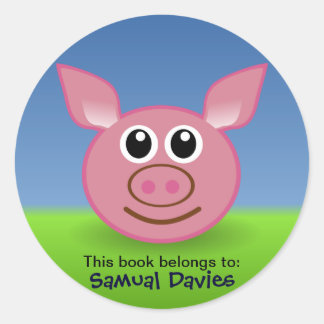 Pig rose Nom personnalisé Étiquettes