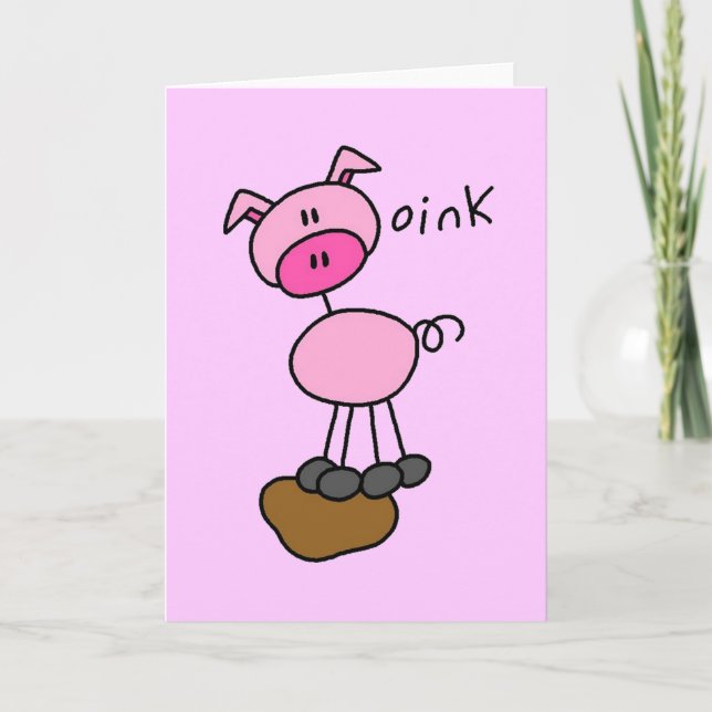 Pig Says Oink T-shirts and Gifts Card (Front)