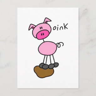 Pig Says Oink T-shirts and Gifts Postcard