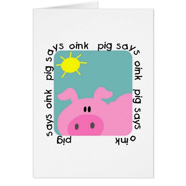 Pig Says Oink Tshirts and Gifts (Front)