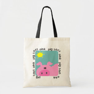 Pig Says Oink Tshirts and Gifts Tote Bag