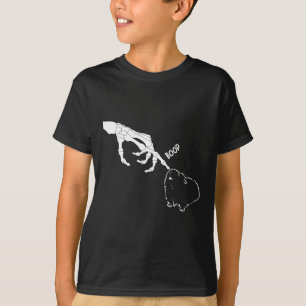 Pig Scary Skeleton Hand Boop Funny Spooky Hallowee T-Shirt
