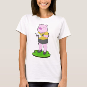 Pig Secretary Note T-Shirt